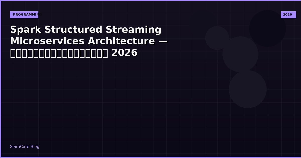 Spark Structured Streaming Microservices Architecture