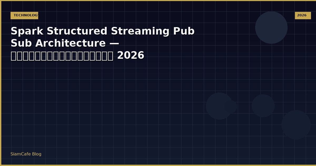 Spark Structured Streaming Pub Sub Architecture — คู่มือฉบับสมบูรณ์ 2026