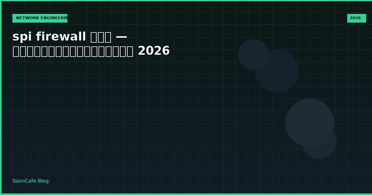 spi firewall คือ — คู่มือฉบับสมบูรณ์ 2026