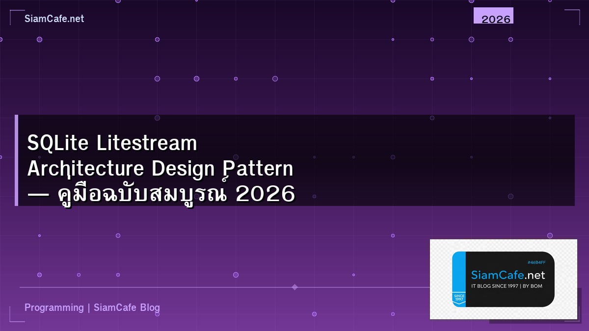 sqlite litestream architecture design pattern