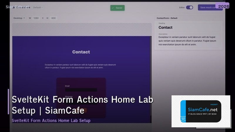 sveltekit form actions home lab setup