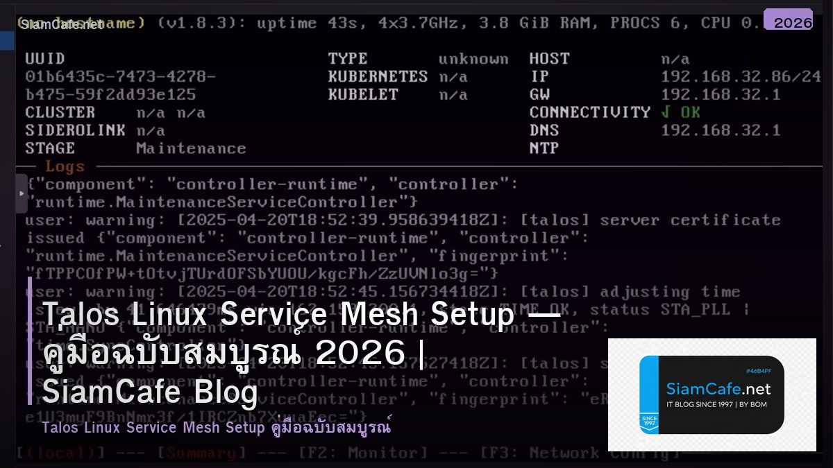 talos linux service mesh setup
