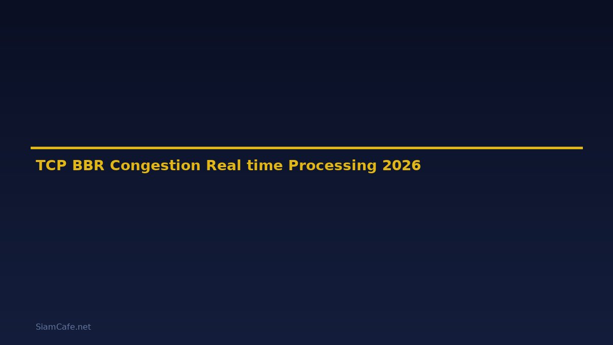 TCP BBR Congestion Real-time Processing — คู่มือฉบับสมบูรณ์ 2026