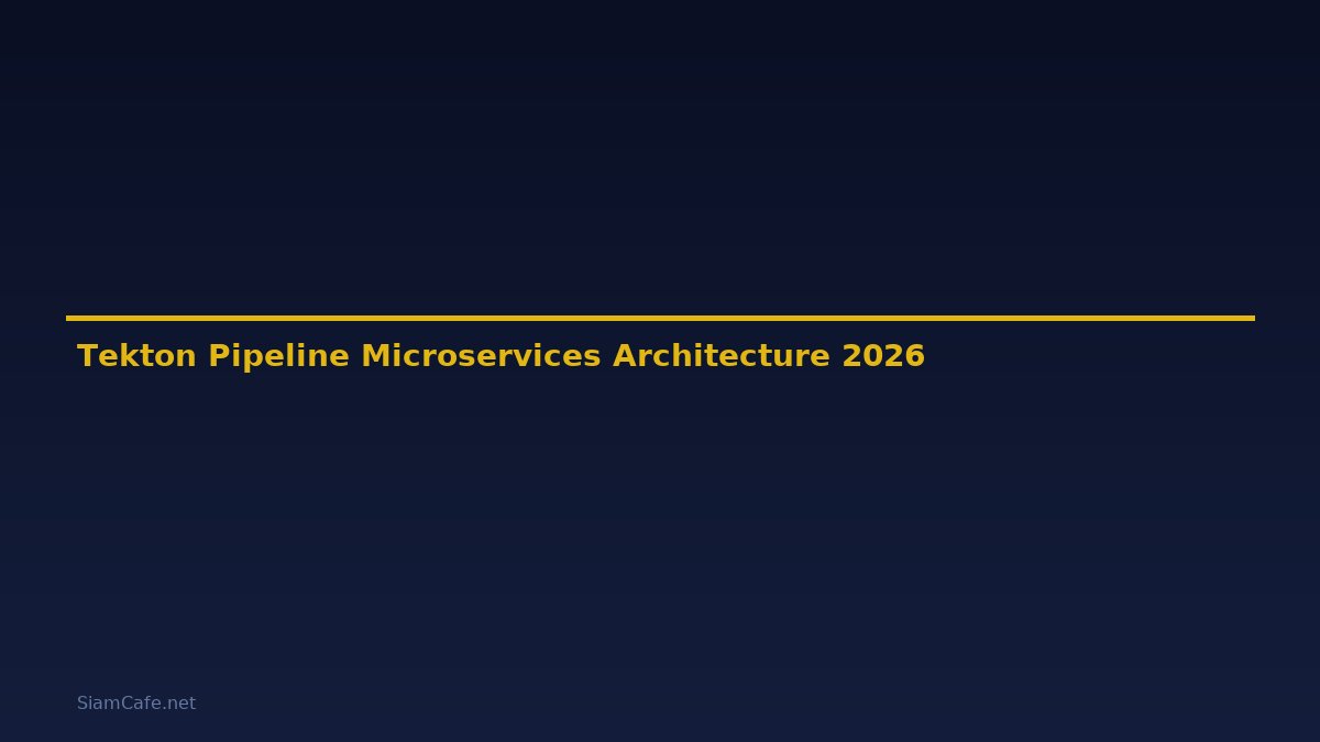 Tekton Pipeline Microservices Architecture — คู่มือฉบับสมบูรณ์ 2026