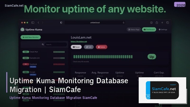 uptime kuma monitoring database migration