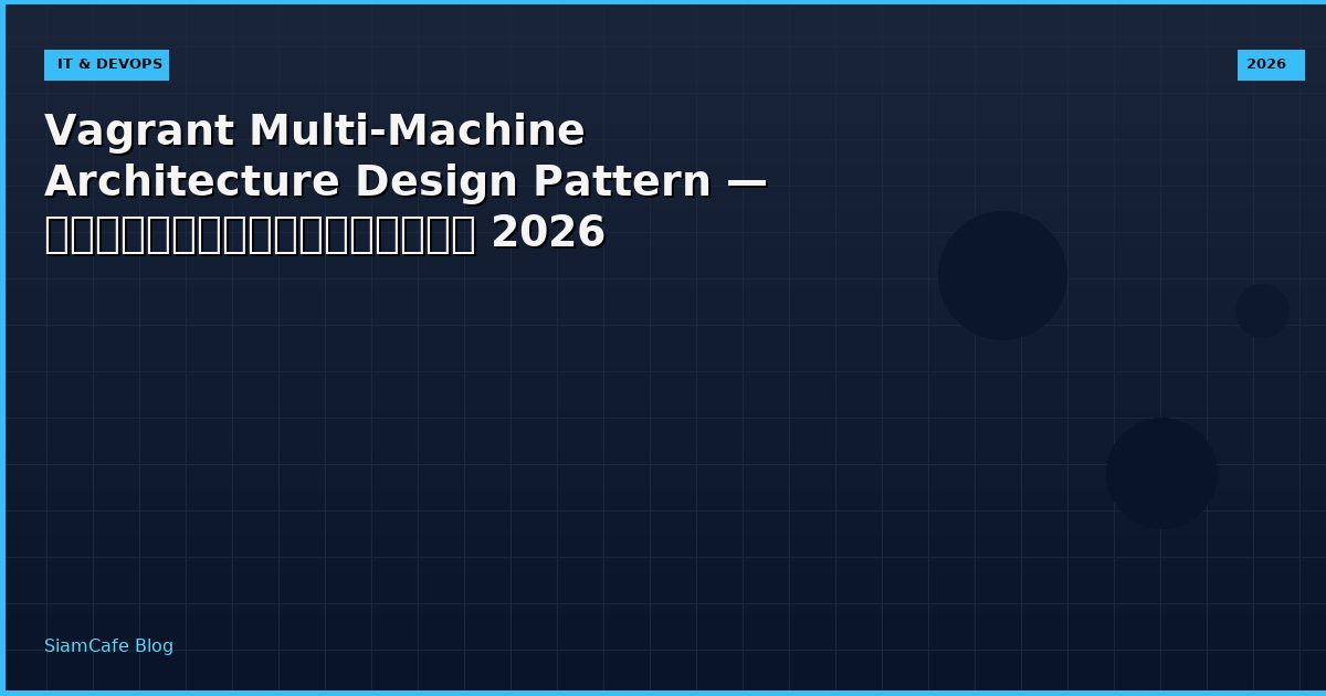 Vagrant Multi-Machine Architecture Design Pattern — คู่มือฉบับสมบูรณ์ 2026