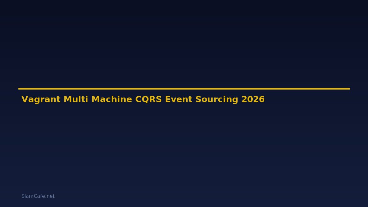 Vagrant Multi-Machine CQRS Event Sourcing — คู่มือฉบับสมบูรณ์ 2026
