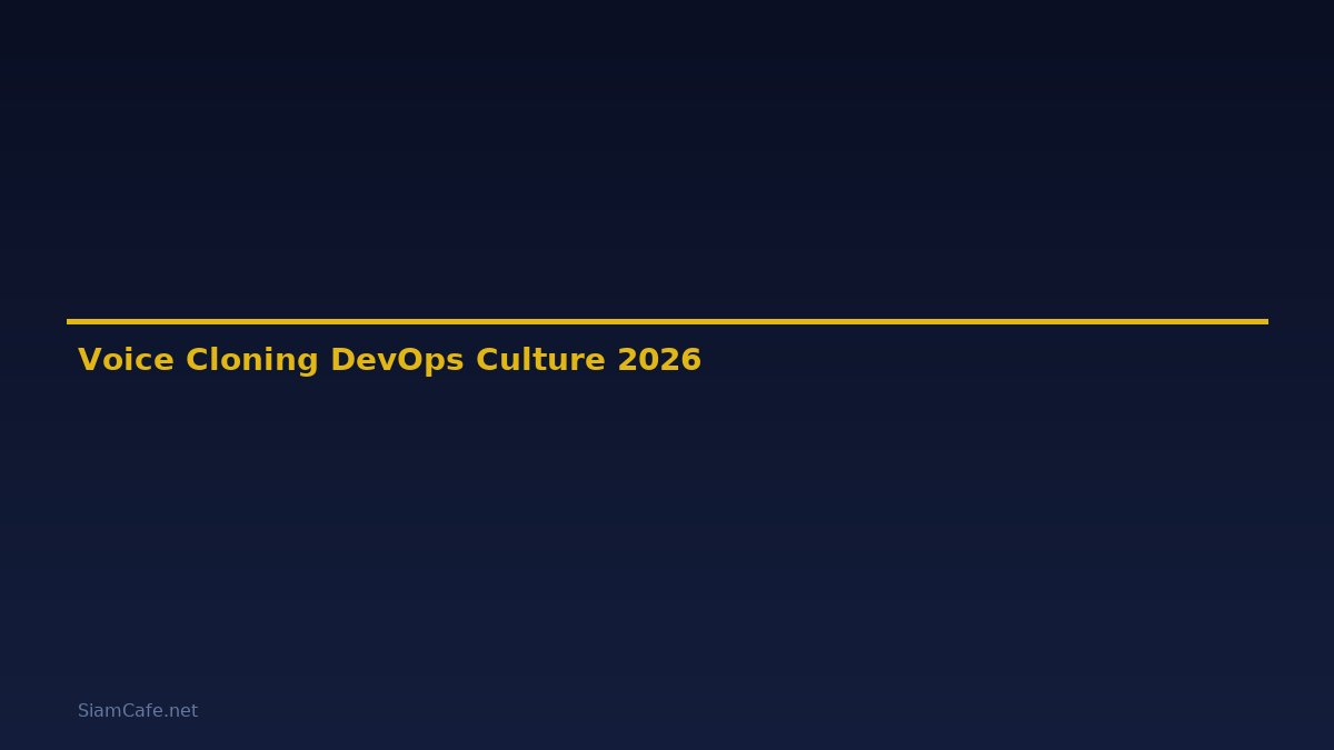 Voice Cloning DevOps Culture — คู่มือฉบับสมบูรณ์ 2026