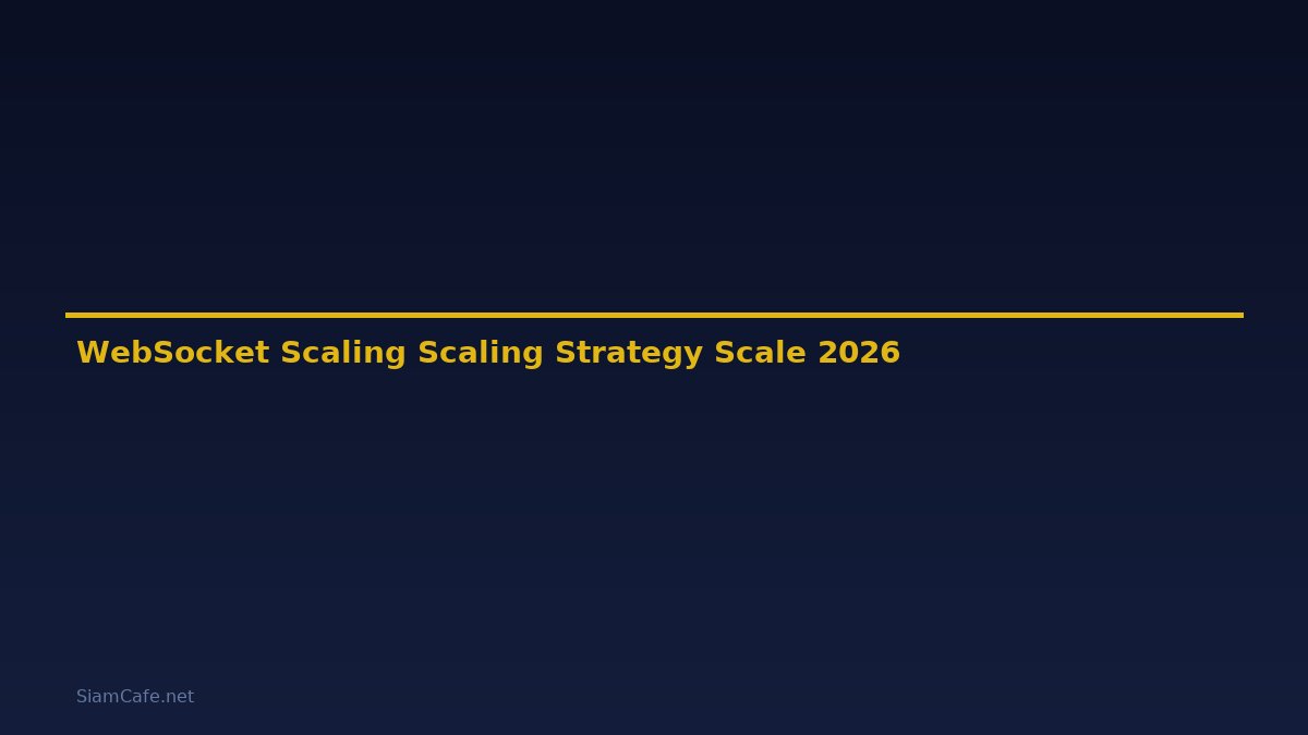 WebSocket Scaling Scaling Strategy วิธี Scale — คู่มือฉบับสมบูรณ์ 2026