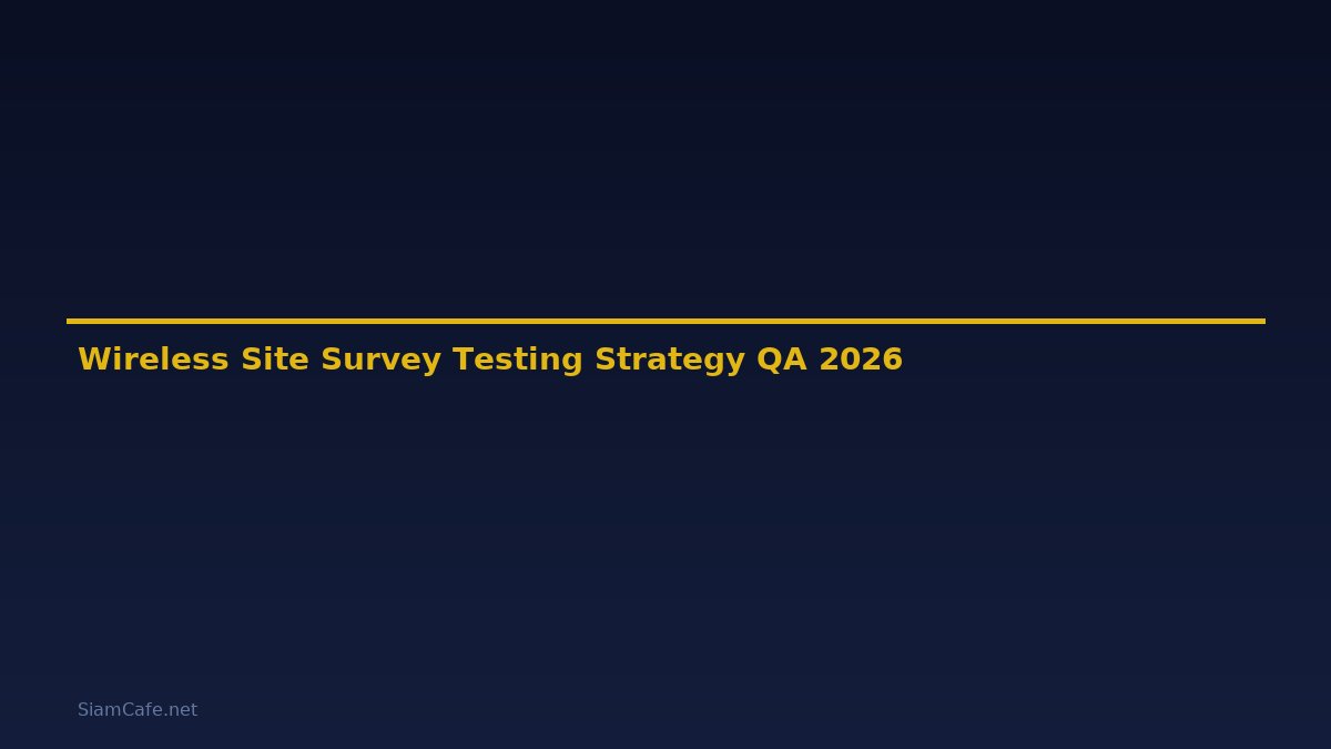 Wireless Site Survey Testing Strategy QA — คู่มือฉบับสมบูรณ์ 2026