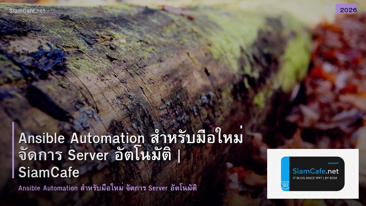 Ansible Automation สำหรับมือใหม่ จัดการ Server อัตโนมัติ