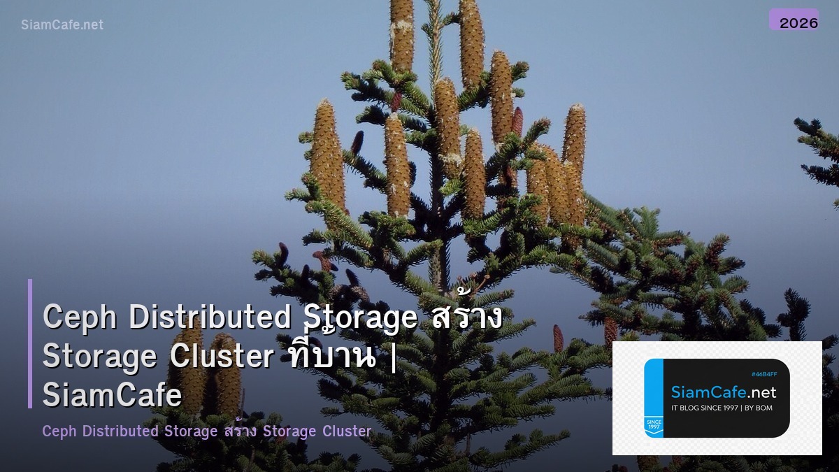 Ceph Distributed Storage สร้าง Storage Cluster ที่บ้าน