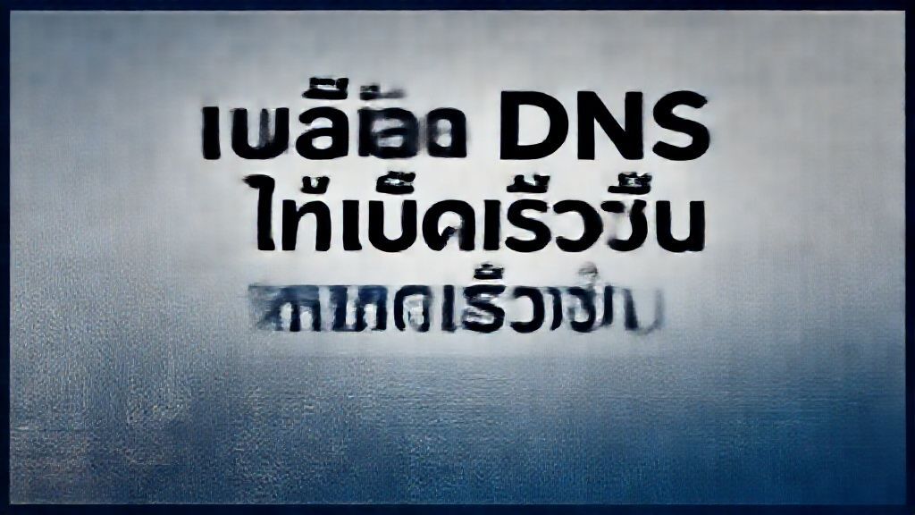 เปลี่ยน DNS ให้เน็ตเร็วขึ้น
