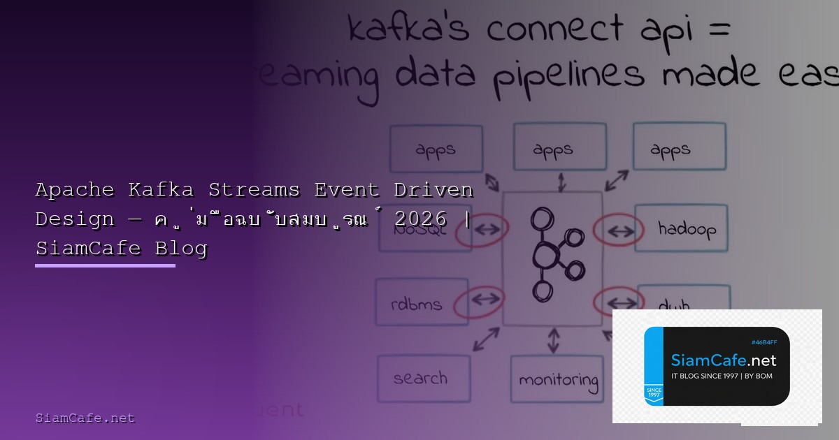 Apache Kafka Streams Learning Path Roadmap — คู่มือฉบับสมบูรณ์ 2026 | SiamCafe Blog