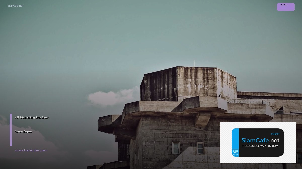 API Rate Limiting Blue Green Canary Deploy — คู่มือฉบับสมบูรณ์ 2026 | SiamCafe Blog