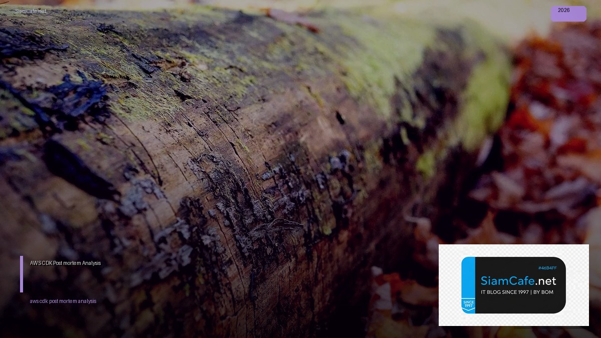 AWS CDK Post-mortem Analysis — คู่มือฉบับสมบูรณ์ 2026 | SiamCafe Blog