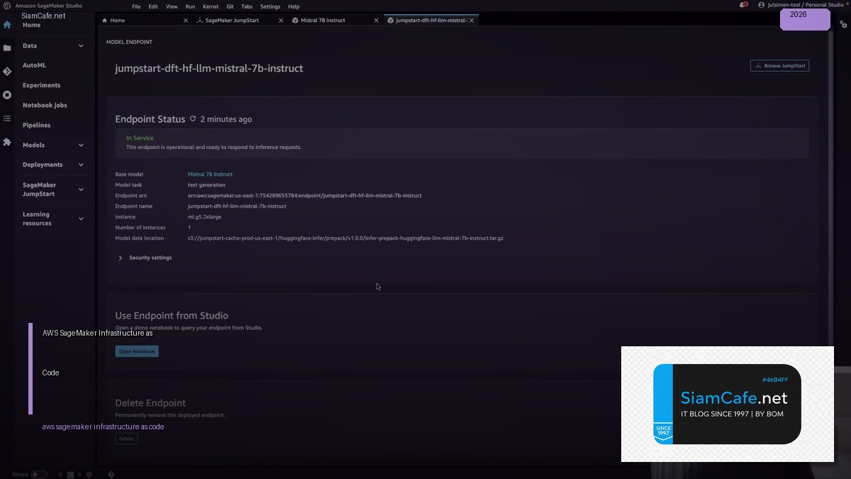AWS SageMaker Infrastructure as Code — คู่มือฉบับสมบูรณ์ 2026 | SiamCafe Blog