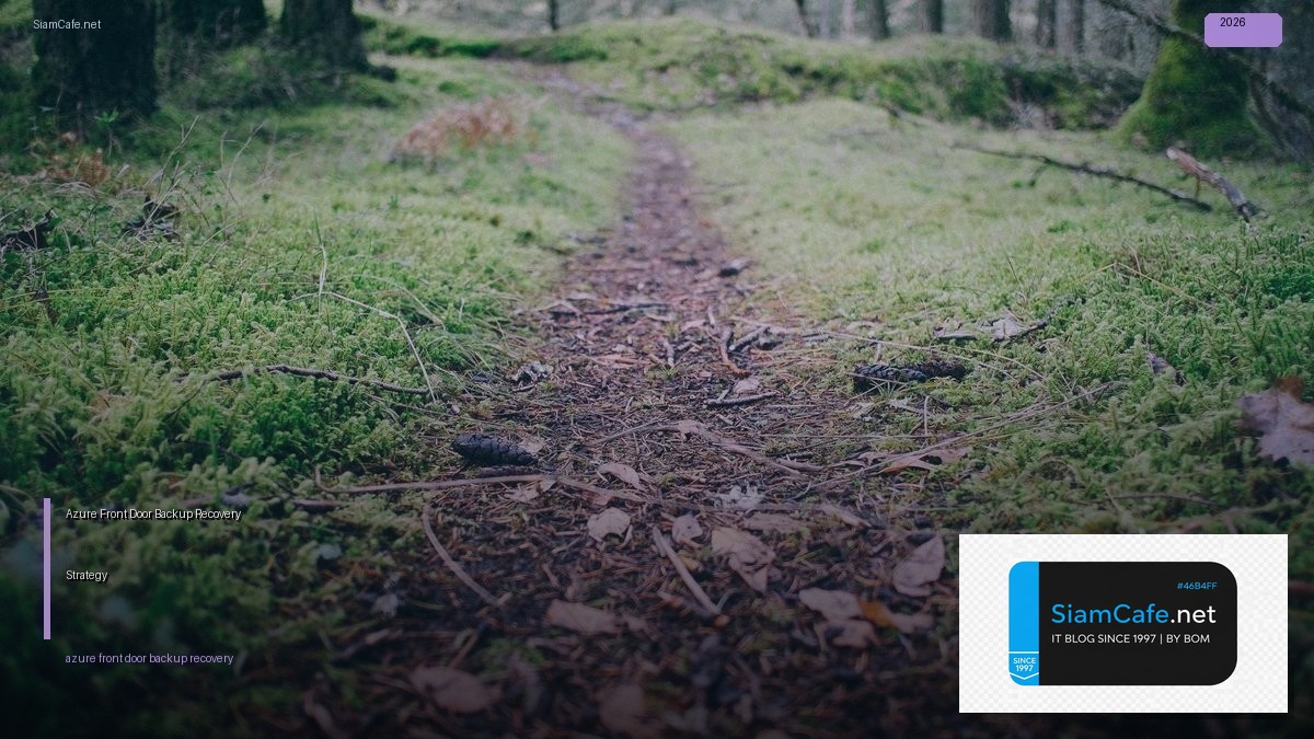 azure front door backup recovery strategy