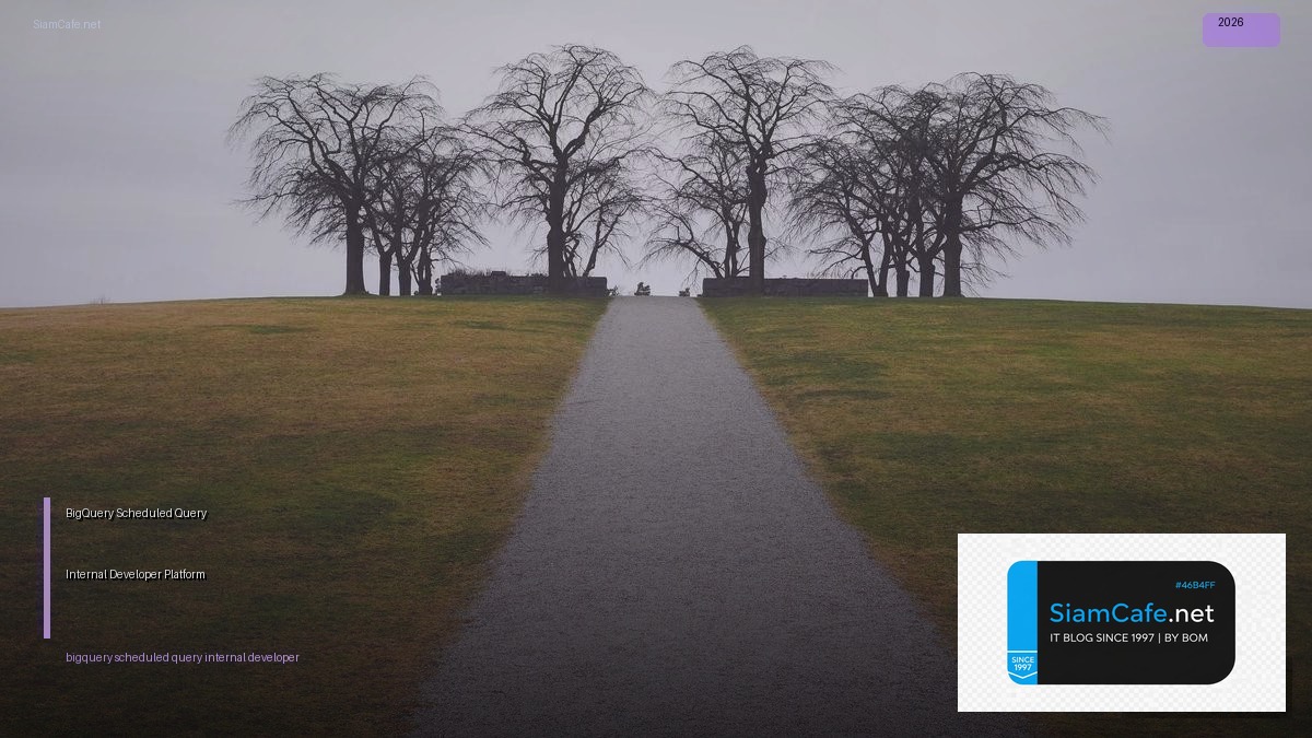 bigquery scheduled query internal developer platform