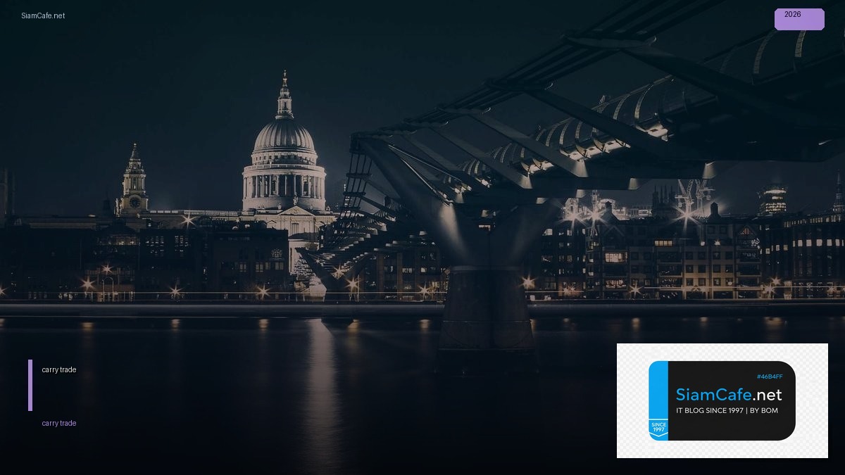 carry trade ดีไหม — คู่มือฉบับสมบูรณ์ 2026 | SiamCafe Blog