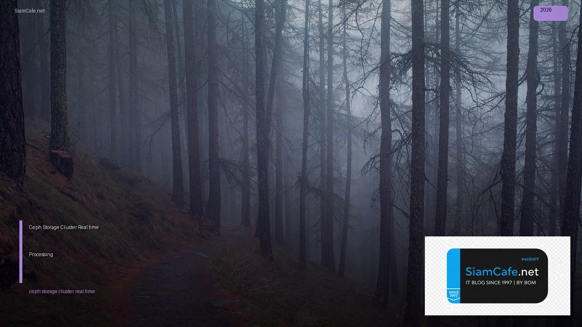 Ceph Storage Cluster Real-time Processing — คู่มือฉบับสมบูรณ์ 2026 | SiamCafe Blog