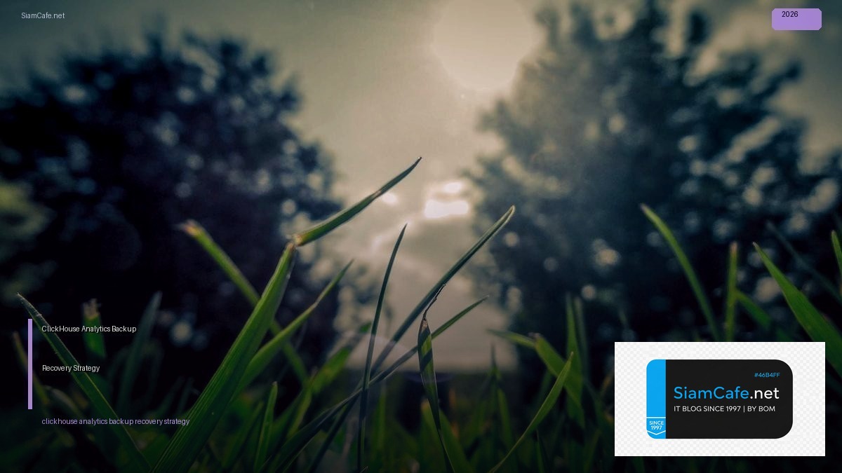 clickhouse analytics backup recovery strategy