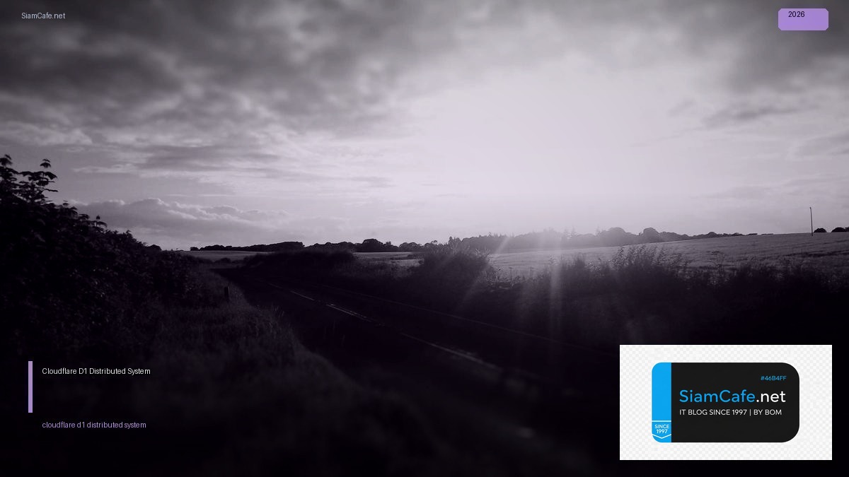 Cloudflare D1 Distributed System — คู่มือฉบับสมบูรณ์ 2026 | SiamCafe Blog