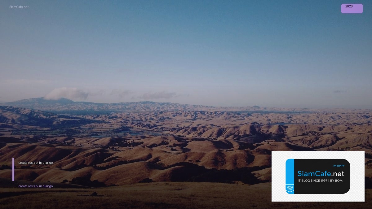 create rest api in django