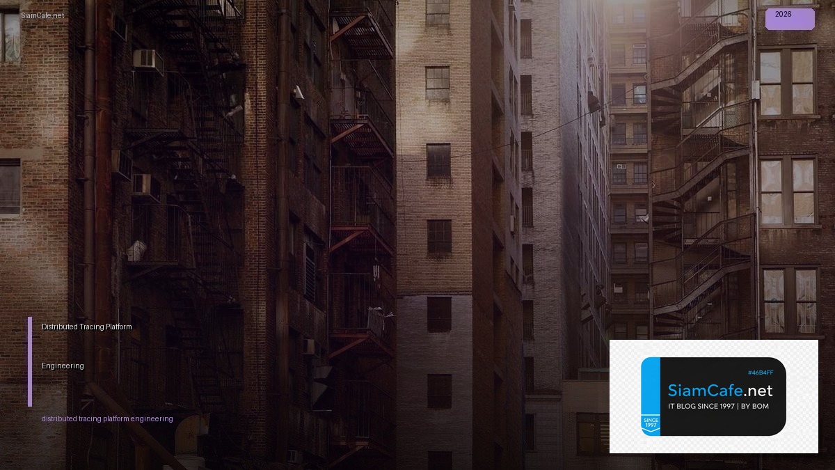 Distributed Tracing Platform Engineering — คู่มือฉบับสมบูรณ์ 2026 | SiamCafe Blog