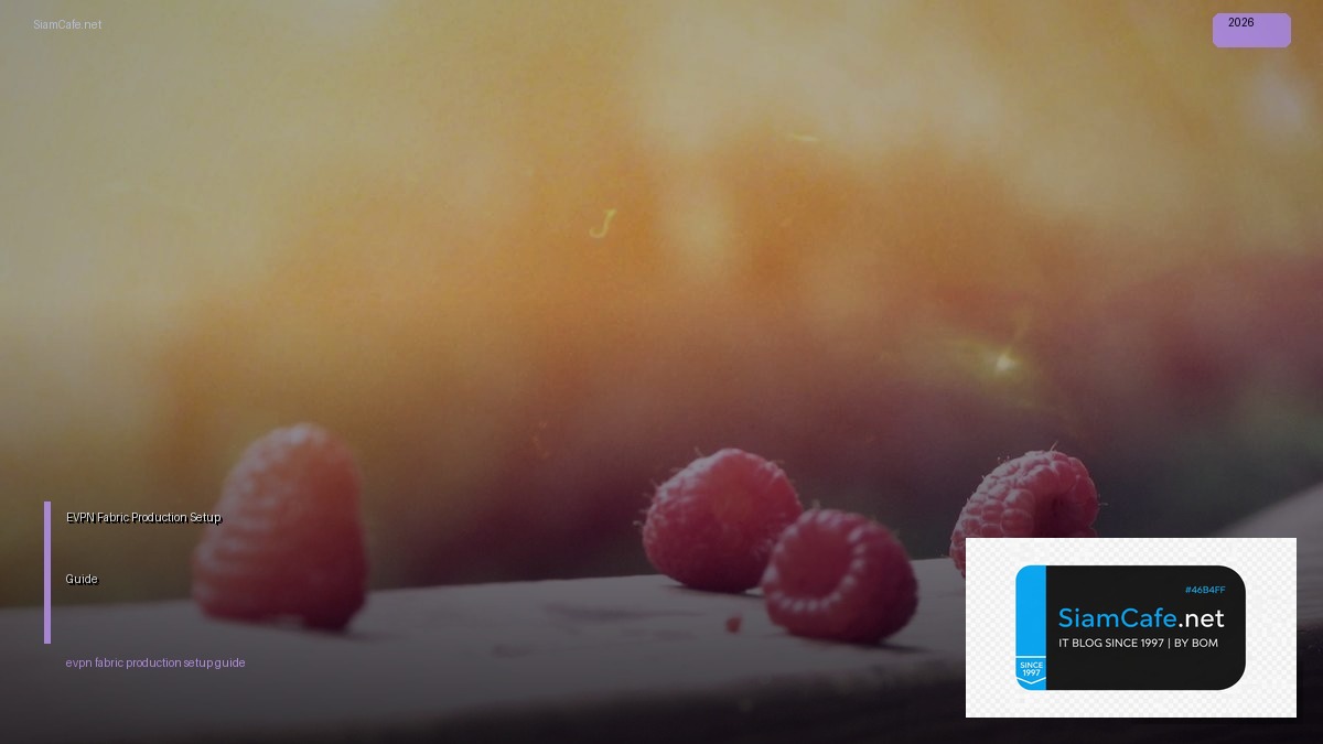 EVPN Fabric Production Setup Guide — คู่มือฉบับสมบูรณ์ 2026 | SiamCafe Blog