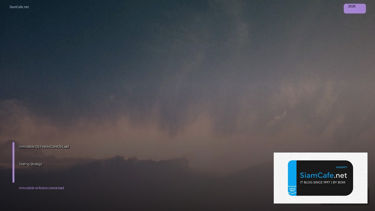 immutable os fedora coreos load testing strategy