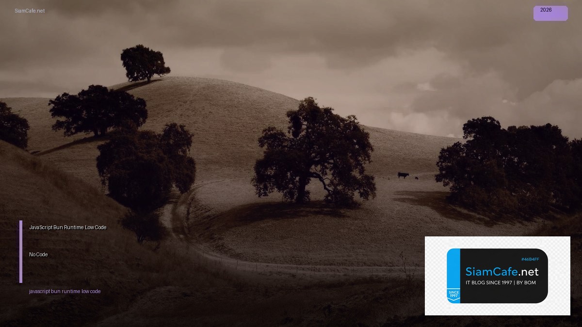 javascript bun runtime low code no code