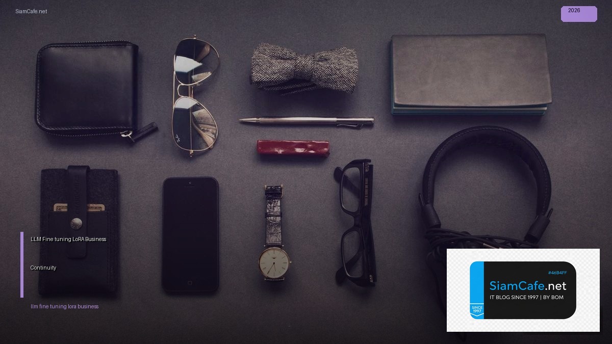 LLM Fine-tuning LoRA Business Continuity — วิธีตั้งค่าและใช้งานจริงพร้อมตัวอย่าง