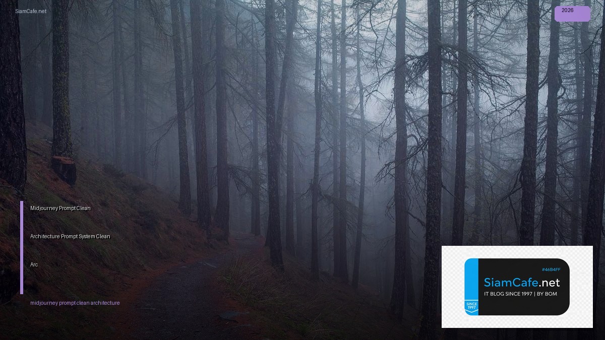 Midjourney Prompt Clean Architecture — ออกแบบ Prompt System ด้วย Clean Architecture | SiamCafe Blog