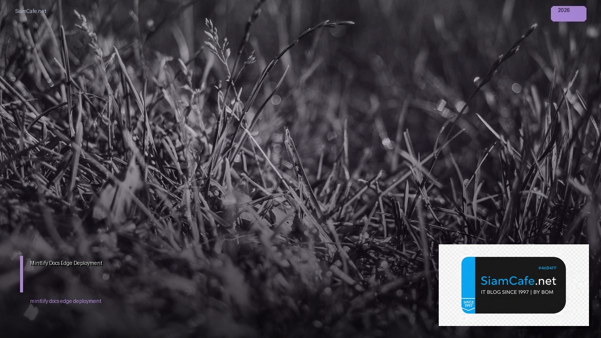 Mintlify Docs Edge Deployment — คู่มือฉบับสมบูรณ์ 2026 | SiamCafe Blog