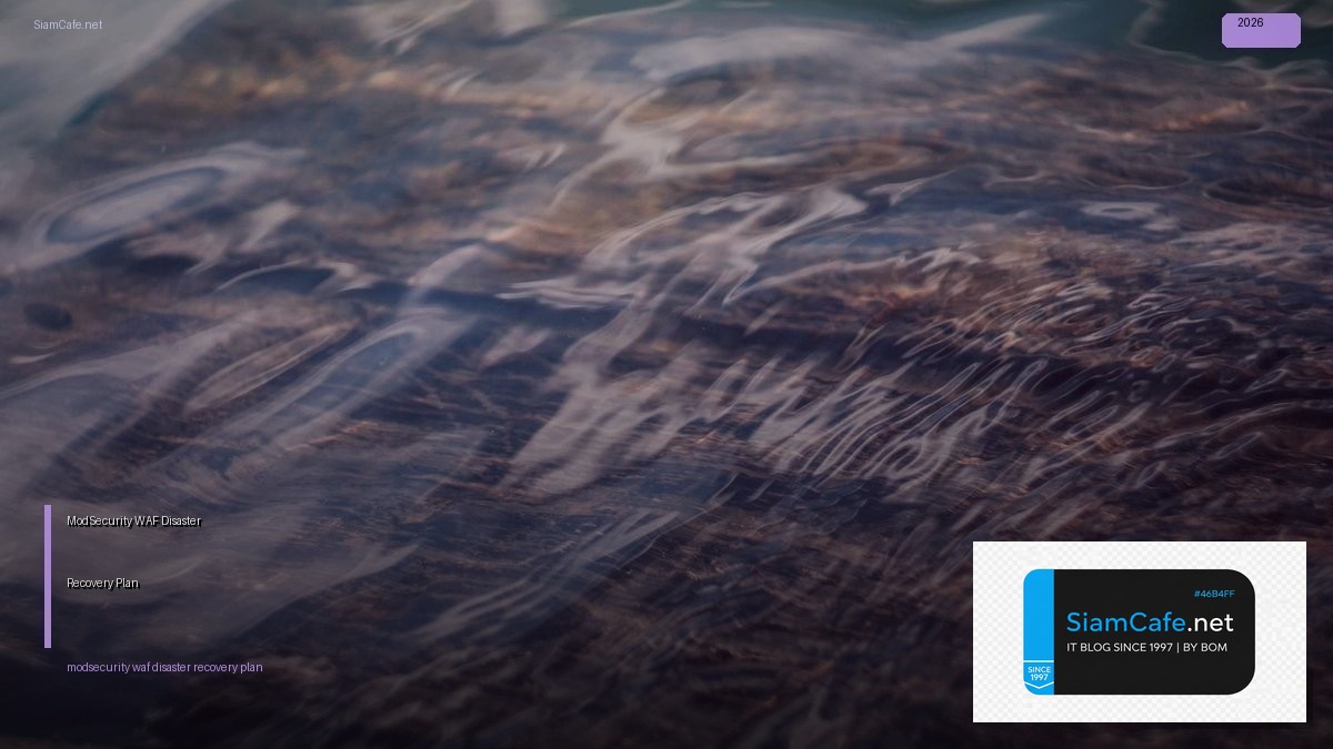 modsecurity waf disaster recovery plan