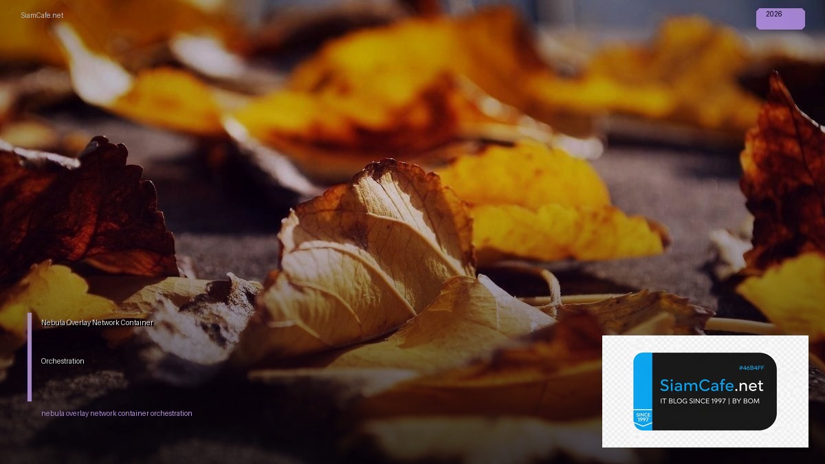 Nebula Overlay Network Container Orchestration — คู่มือฉบับสมบูรณ์ 2026 | SiamCafe Blog