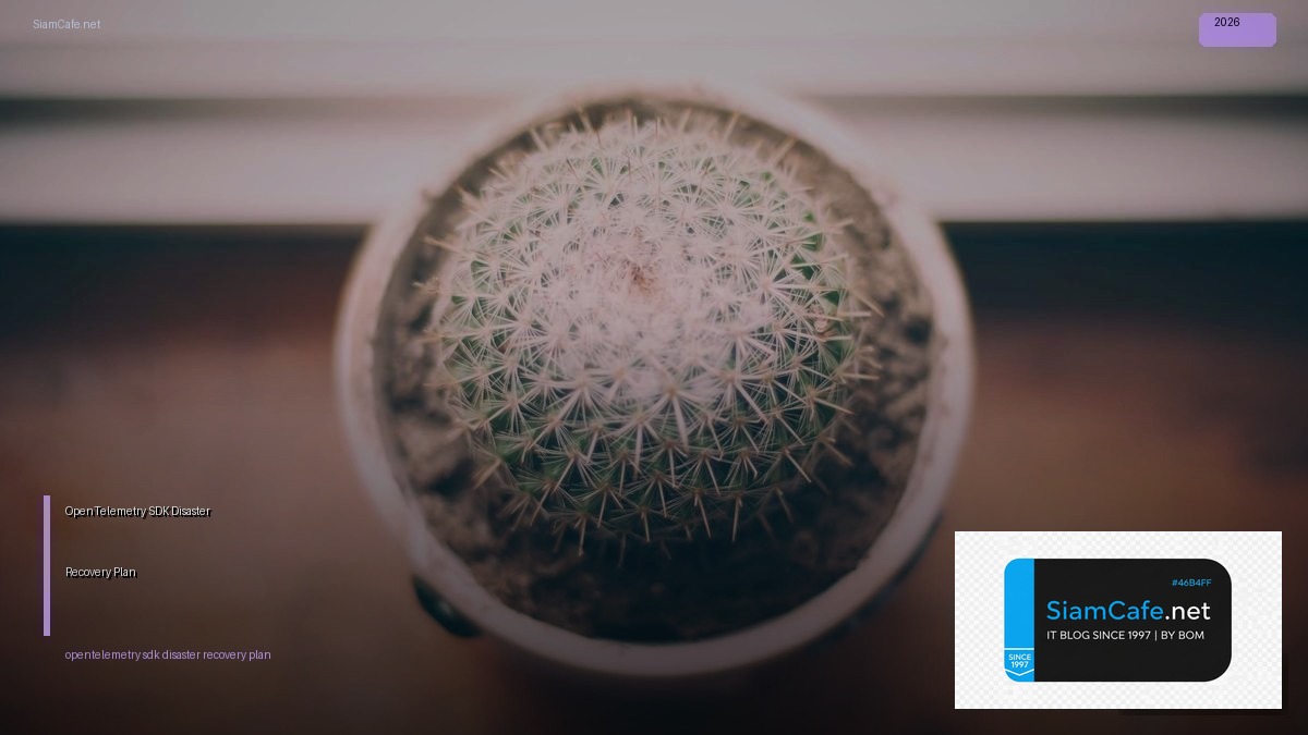 opentelemetry sdk disaster recovery plan