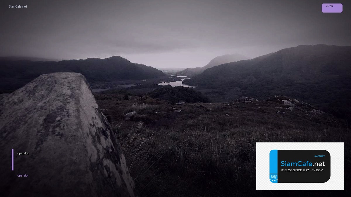 operator มีหน้าที่อะไร | SiamCafe Blog