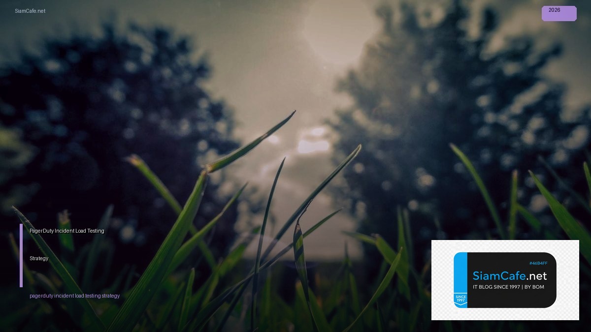 pagerduty incident load testing strategy