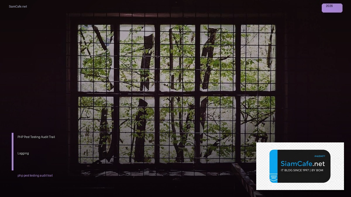 PHP Pest Testing Audit Trail Logging — คู่มือฉบับสมบูรณ์ 2026 | SiamCafe Blog
