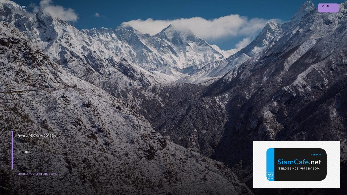 Proxmox VE Cluster CQRS Event Sourcing | SiamCafe Blog