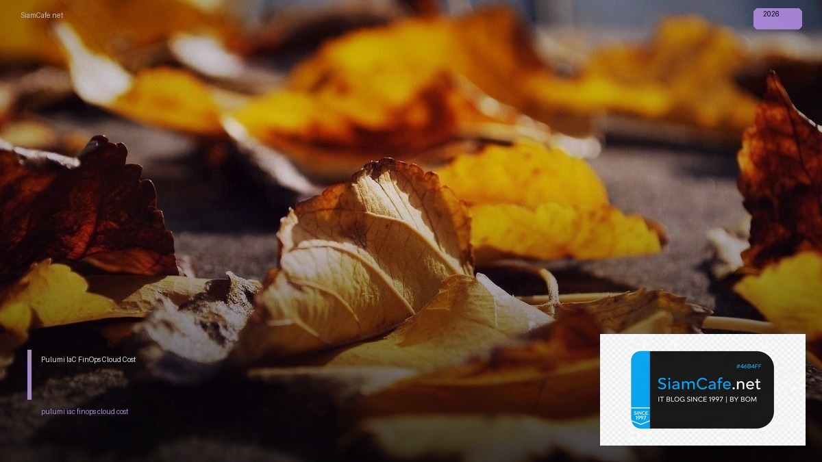 Pulumi IaC FinOps Cloud Cost — คู่มือฉบับสมบูรณ์ 2026 | SiamCafe Blog