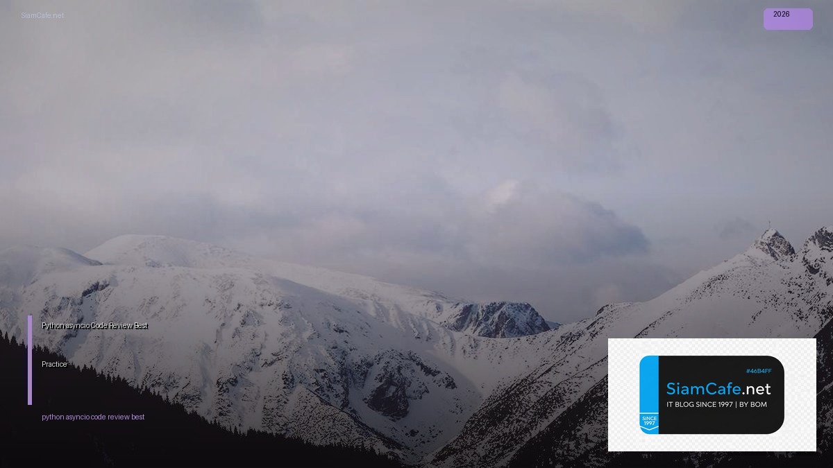 python asyncio code review best practice