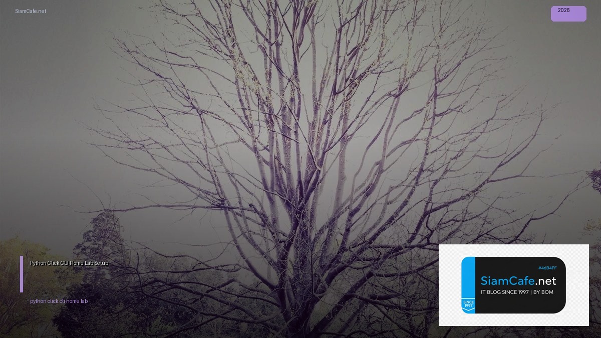Python Click CLI Home Lab Setup — คู่มือฉบับสมบูรณ์ 2026 | SiamCafe Blog