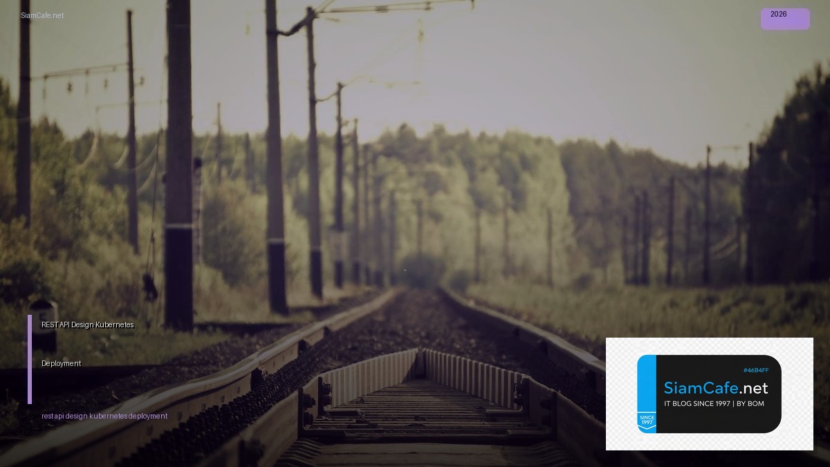 REST API Design Kubernetes Deployment — คู่มือฉบับสมบูรณ์ 2026 | SiamCafe Blog