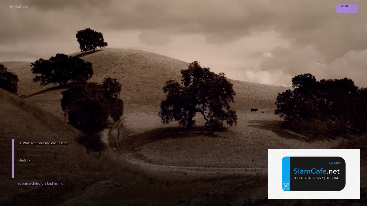 sd wan architecture load testing strategy