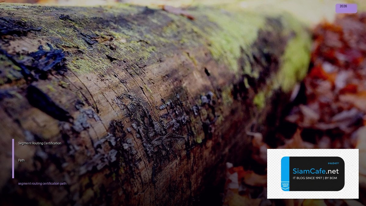 Segment Routing Certification Path — คู่มือฉบับสมบูรณ์ 2026 | SiamCafe Blog