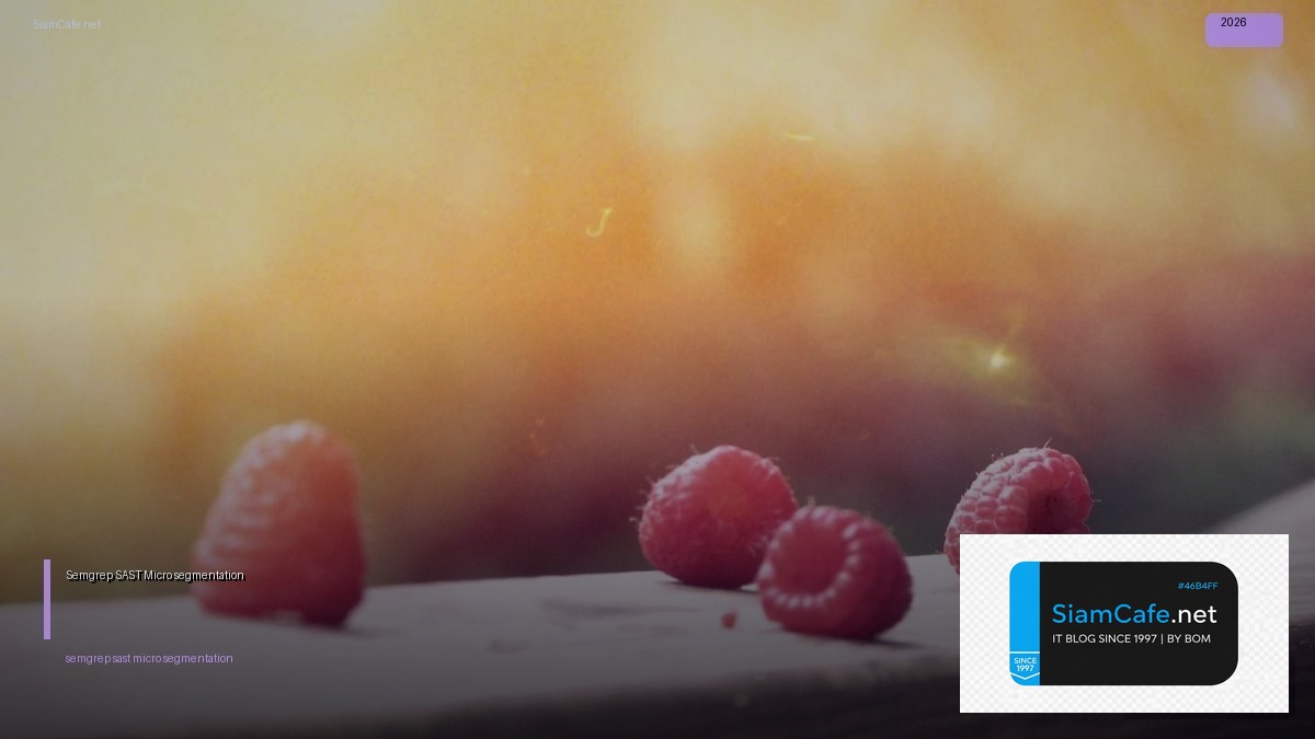 Semgrep SAST Micro-segmentation | SiamCafe Blog