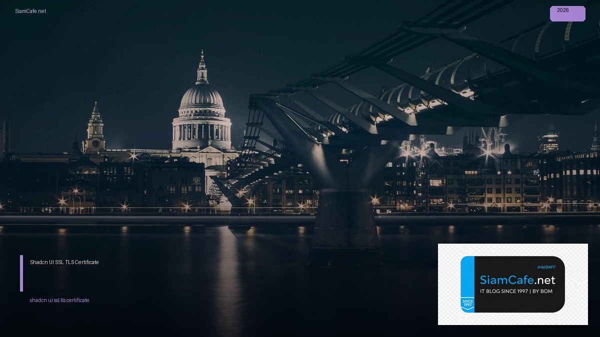 Shadcn UI SSL TLS Certificate | SiamCafe Blog